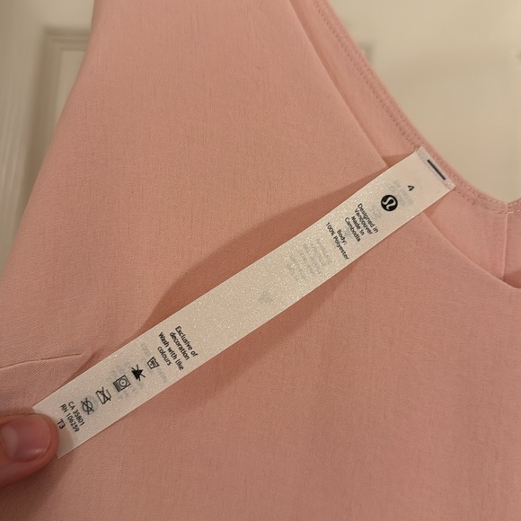 NWT Lululemon V-Neck Midi Dress | Pink Mist | Size 4 - Picture 6 of 11